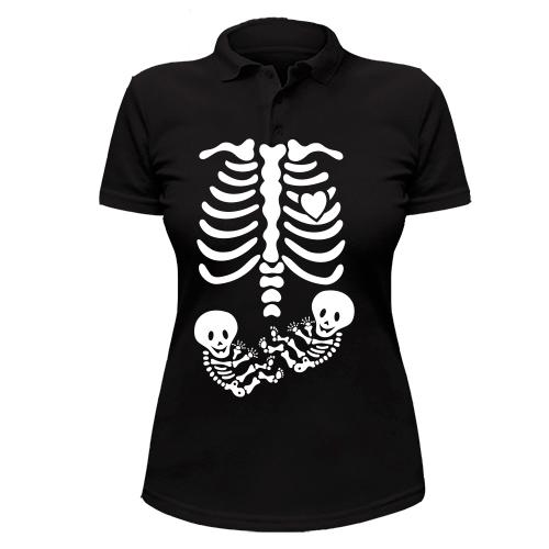 Жіноча сорочка-поло скелетики близнюки