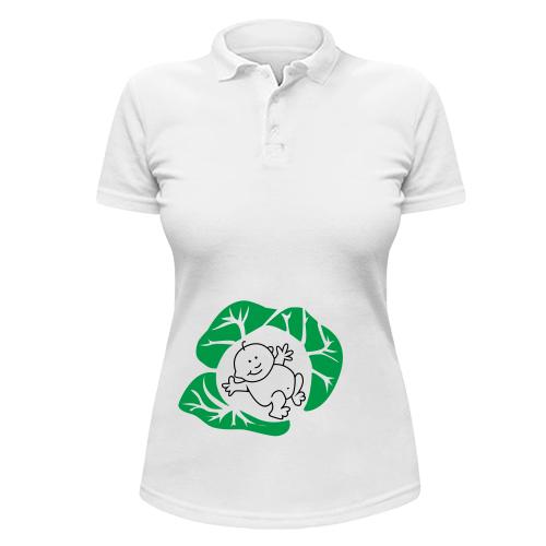 Жіноча футболка-поло Малюк в капусті
