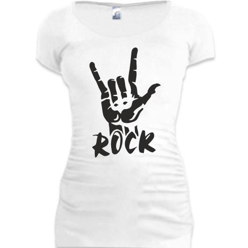 Женская удлиненная футболка Рок (Rock)