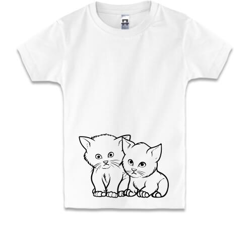 Дитяча футболка Кошенята-двійнята