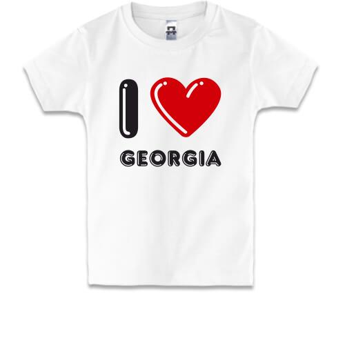 Дитяча футболка I love Georgia