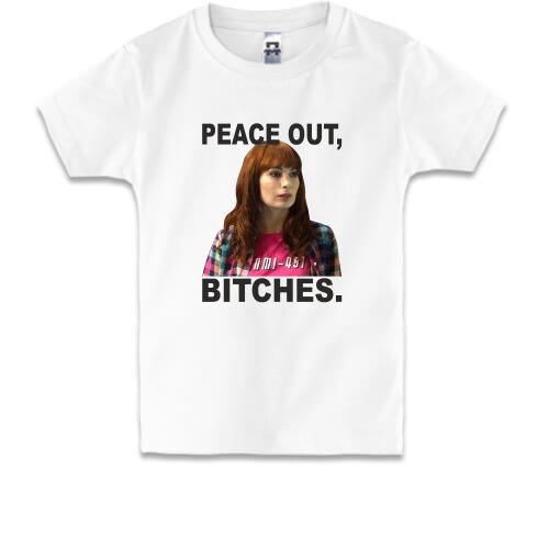 Детская футболка с Чарли - Peace out, bitches
