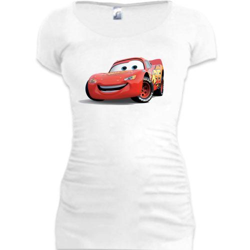 Женская удлиненная футболка Молния Макуин