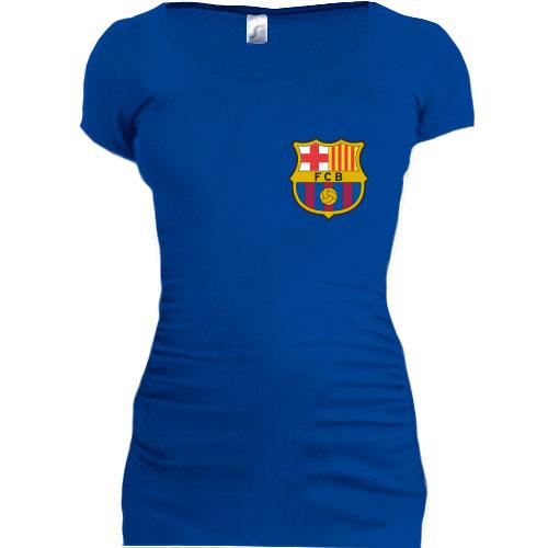 Женская удлиненная футболка Барселоны