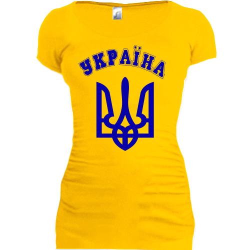 Женская удлиненная футболка Украина (2)