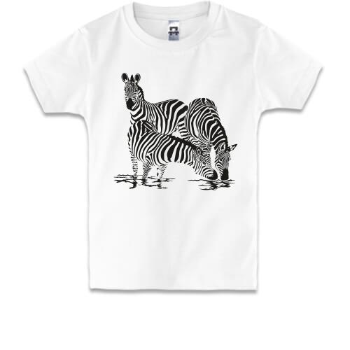 Дитяча футболка із зебрами