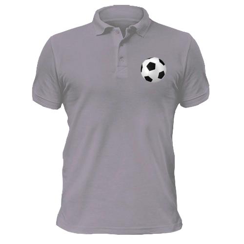 Чоловіча футболка-поло з футбольним м'ячем