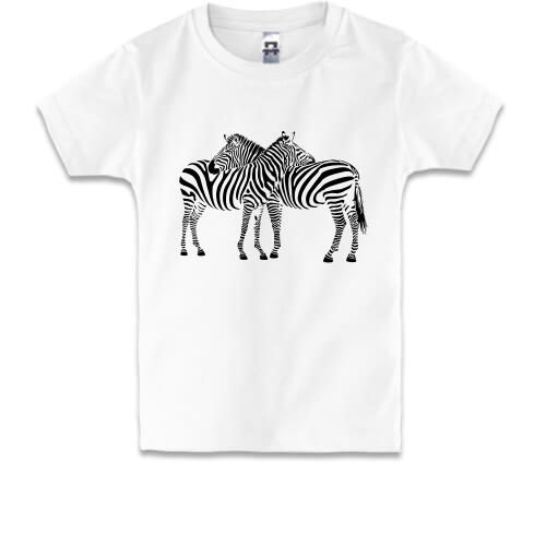 Детская футболка с зебрами