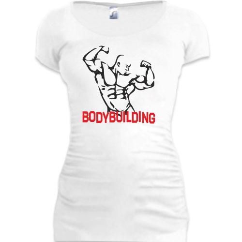 Женская удлиненная футболка Бодибилдинг