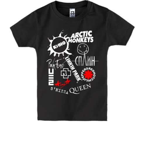Дитяча футболка з рок групами