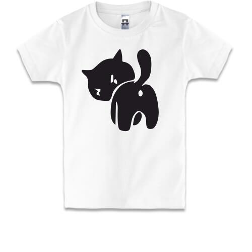 Дитяча футболка зі злим котом