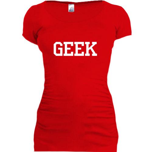 Женская удлиненная футболка Geek (гик)