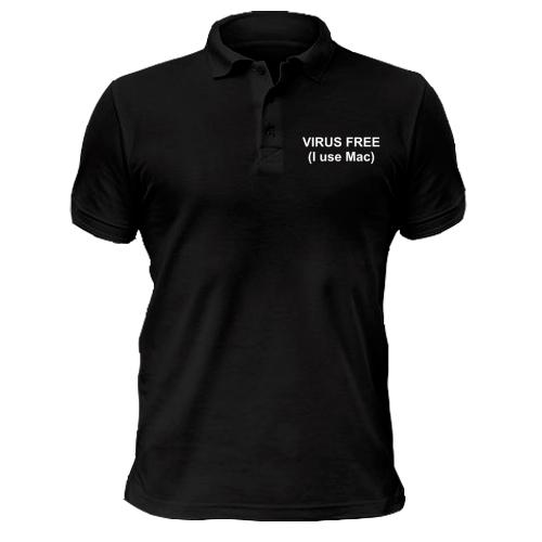 Рубашка поло Virus free (I use Mac)
