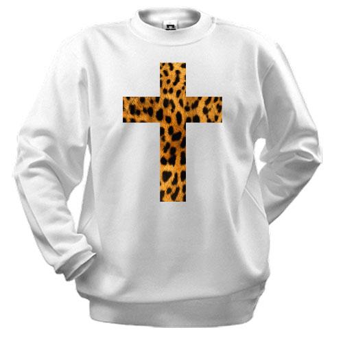 Світшот з леопардовим хрестом