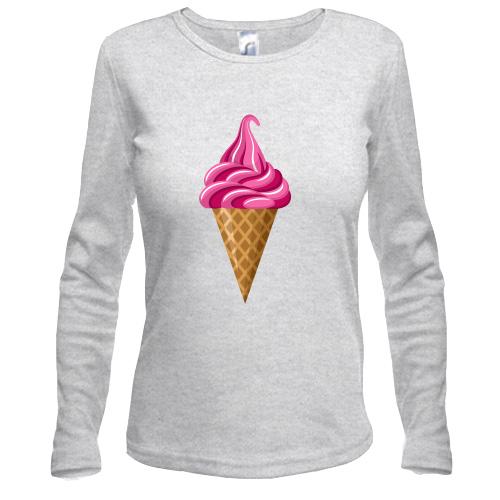 Жіночий лонгслів Pink Ice Cream