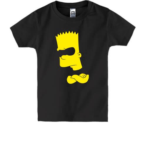 Детская футболка Барт Симпсон силуэт.