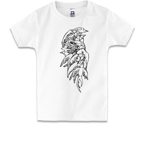 Детская футболка с птицами