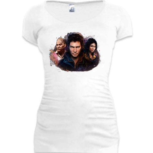 Женская удлиненная футболка Farcry 4 Персонажи