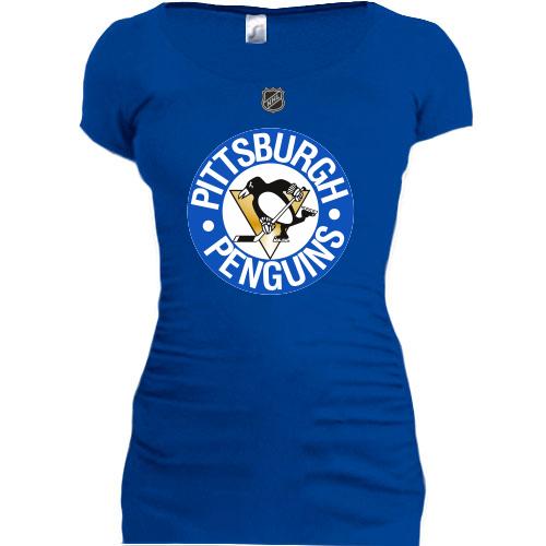 Женская удлиненная футболка Pittsburgh Penguins