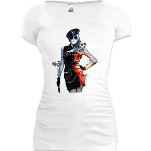Женская удлиненная футболка Battlefield Lady
