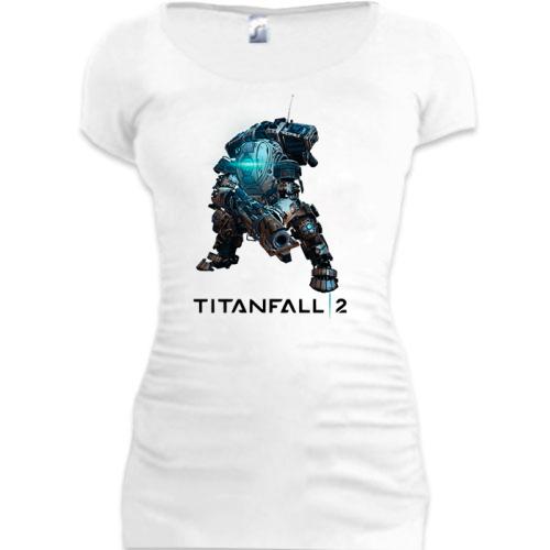 Женская удлиненная футболка Titanfall 2