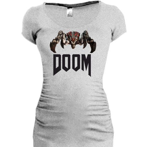 Женская удлиненная футболка doom_2016