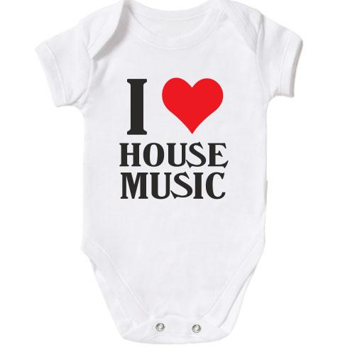 Дитячий боді I love house music
