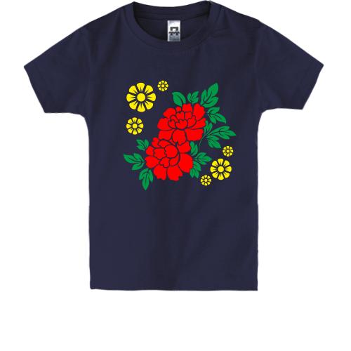 Дитяча футболка з квітами (2)