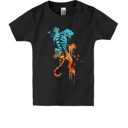 Детская футболка с ярким тигром (2)