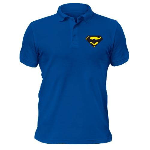 Чоловіча футболка-поло бетмо-супермен