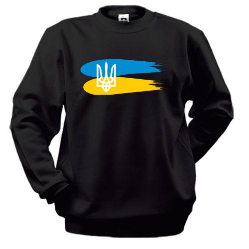 Свитшот с гербом Украины и красками