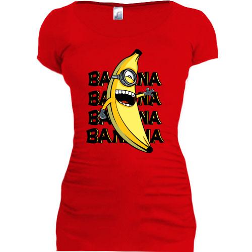 Подовжена футболка Міньйон-банана