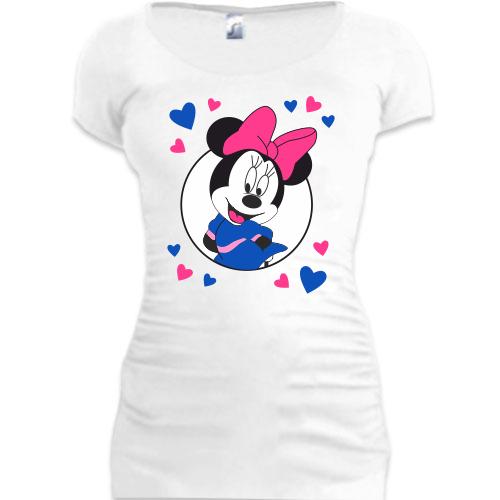 Женская удлиненная футболка Mini Mouse