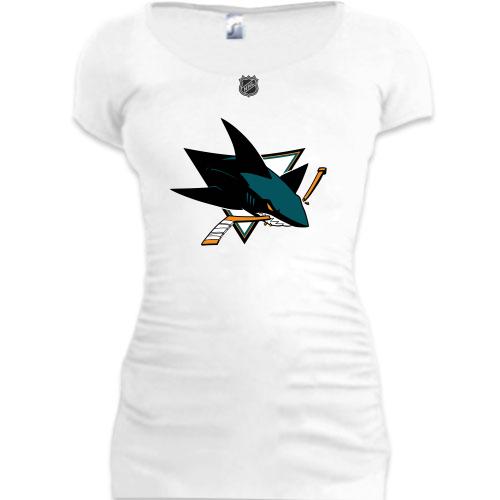 Женская удлиненная футболка San Jose Sharks