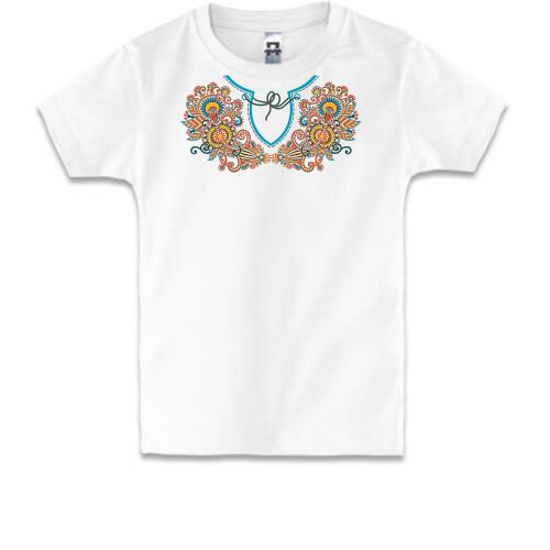 Детская футболка с воротничком-вышиванкой (3)