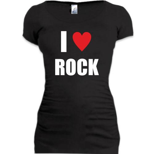 Подовжена футболка I love Rock