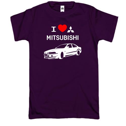 Футболка I love mitsubishi