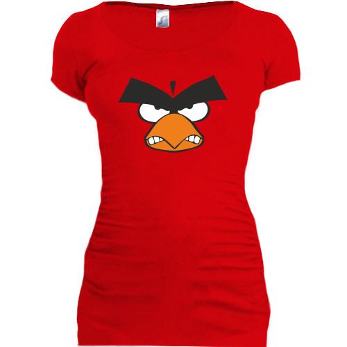 Женская удлиненная футболка Angry bird 3
