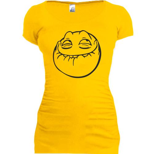 Женская удлиненная футболка I'm happy =)