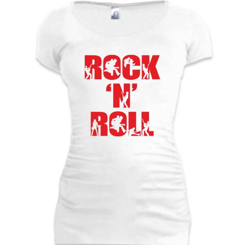 Женская удлиненная футболка Rock'n Roll
