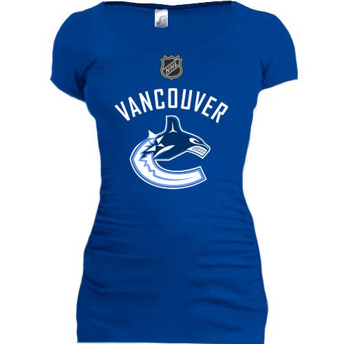Женская удлиненная футболка Vancouver Canucks