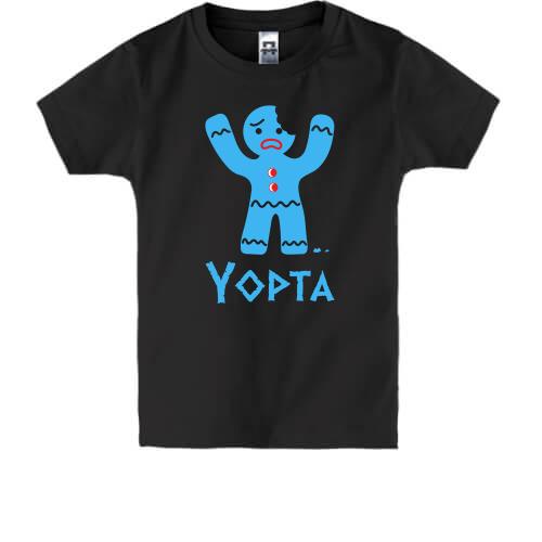 Дитяча футболка з печивом і написом Yopta