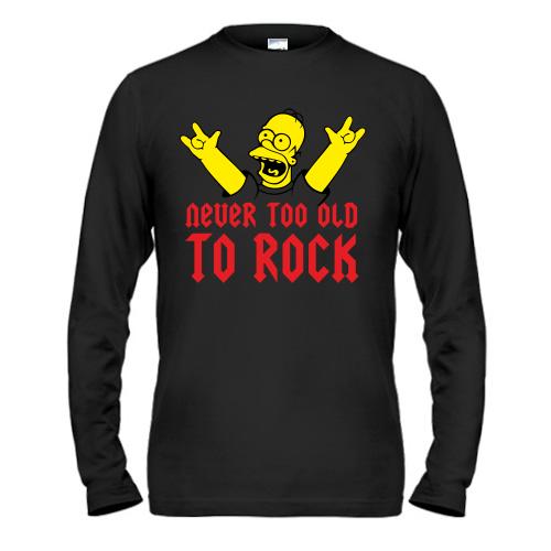 Чоловічий лонгслів Never too old to rock!