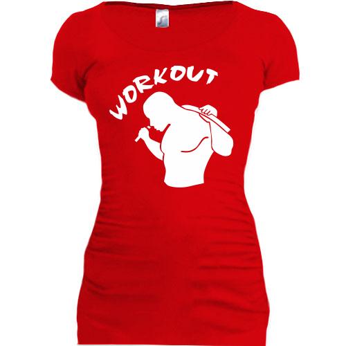 Женская удлиненная футболка WorkOut