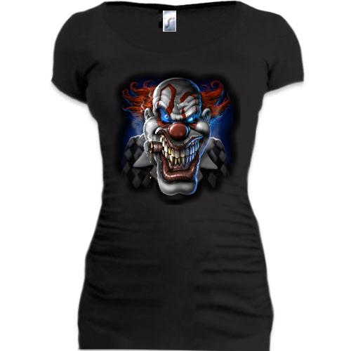 Подовжена футболка зі стилізованим клоуном з фільму 
