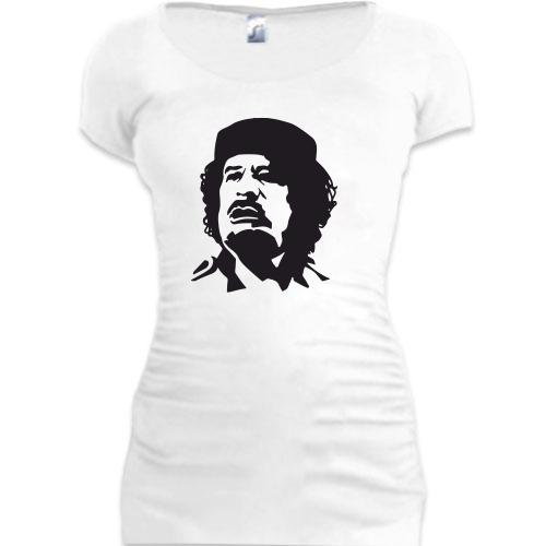 Женская удлиненная футболка Каддафи