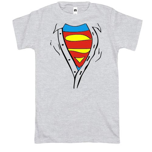Футболка с расстегнутой рубашкой Superman