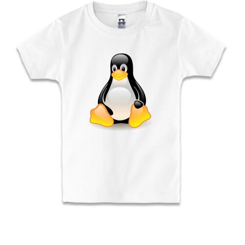 Детская футболка с пингвином Linux