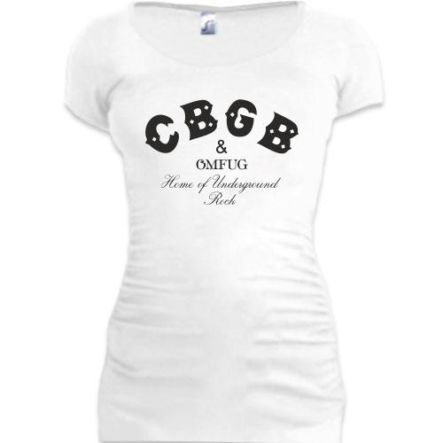Женская удлиненная футболка CBGB