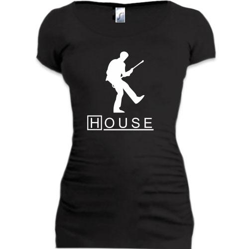 Женская удлиненная футболка Грегори Хауз